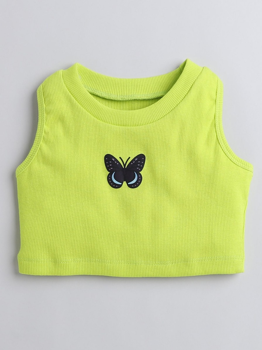 Kids AWW HUNNIE Tops | Buy Aww Hunnie Girls Graphic Printed Cotton Crop Top - Apparel For Girls