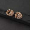 Women Carlton London Earrings | Buy Carlton London Rose Gold Circular Hoop Earrings - Accessories For Women