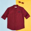 Kids Pantaloons Junior Party Wear | Buy Pantaloons Junior Boys Mandarin Collar Cotton Party Shirt - Apparel For Boys