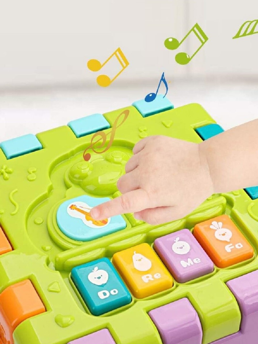 Kids OPINA Activity Toys | Buy Opina Kids 6 Slide Educational Shape Sorter Montessori Activity Cube With Music And Light - Toys And Games For Unisex Kids