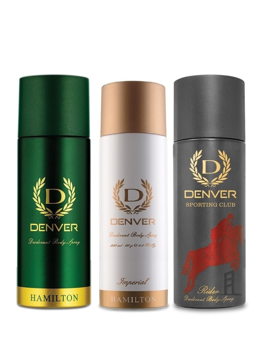 Men Denver Deodorants | Buy Denver Men Hamilton 200Ml + Imperial 200Ml + Rider 200Ml Deodorants Spray - Personal Care For Men