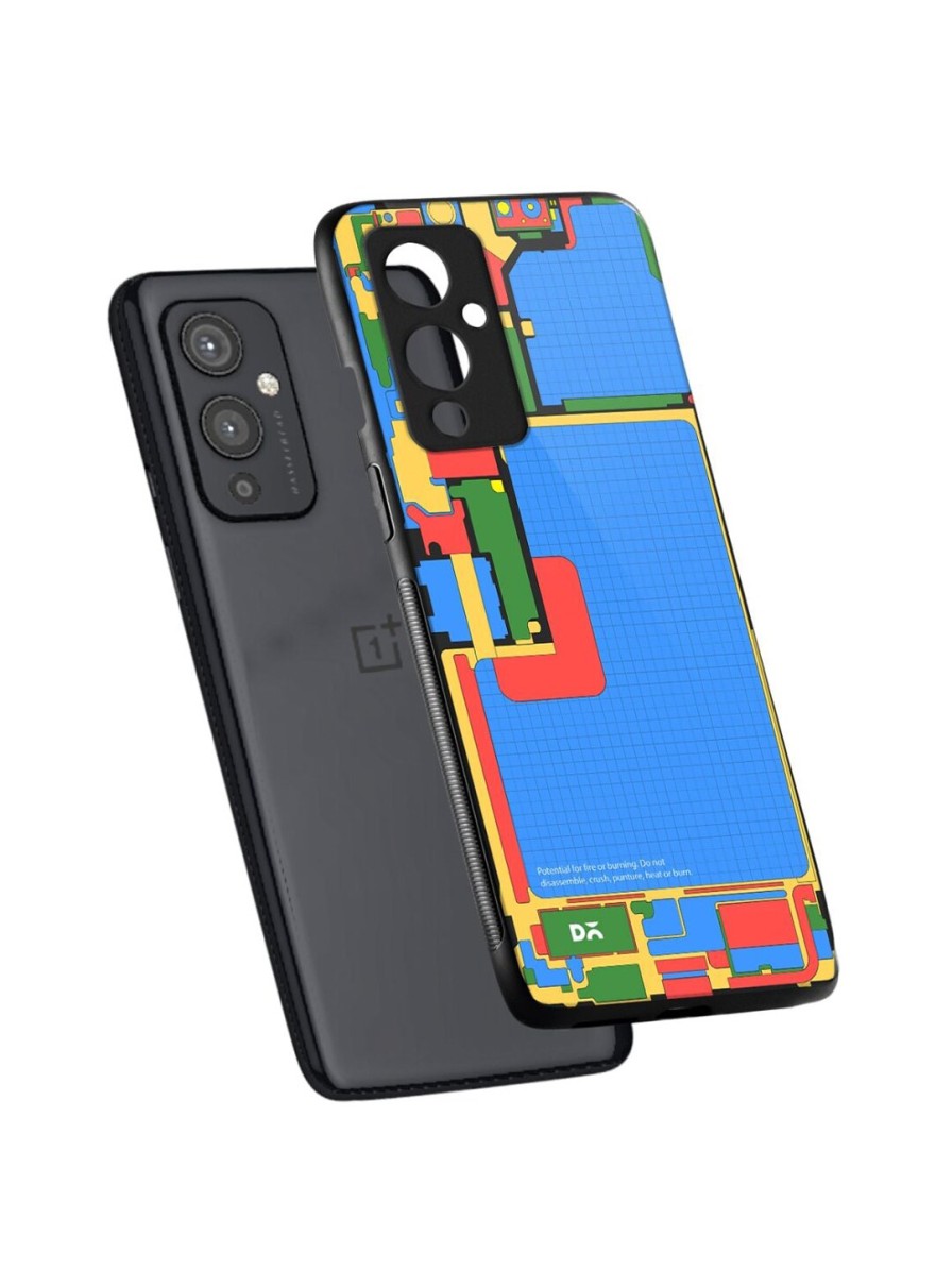 Men DailyObjects Phone Cases | Buy Dailyobjects Geometric Printed Glass Oneplus 9 Back Case Cover - Accessories For Unisex