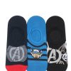 Kids Supersox Socks | Buy Supersox Boys Pack Of 3 Assorted Captain America Shoe Liners - Accessories For Boys