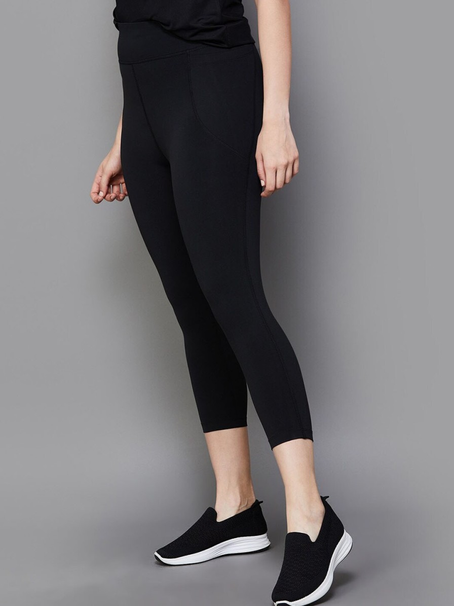 Women Kappa Clothing | Buy Kappa High Rise Three Fourth Length Tights - Apparel For Women