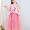 Kids Toy Balloon kids Party Wear | Buy Toy Balloon Kids Embellished Net Fit & Flare Maxi Dress - Apparel For Girls