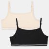 Kids Charm n Cherish Innerwear & Thermals | Buy Charm N Cherish Girls Pack Of 2 Beige & Black Non Padded & Non Wired Bra - Apparel For Girls