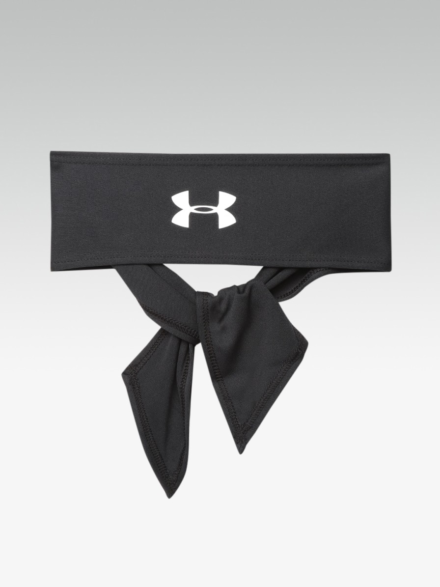 Men UNDER ARMOUR Mufflers, Scarves & Gloves | Buy Under Armour Unisex Black Solid Tie Headband With Printed Detail - Accessories For Unisex