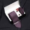 Men MUTAQINOTI Ties, Cufflinks & Pocket Squares | Buy Mutaqinoti Men Rosewood Silk Necktie Accessory Gift Set - Accessories For Men