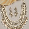 Women OOMPH Fashion Jewellery | Buy Oomph Kundan Studded & Pearl Beaded Jadau Jewellery Set - Accessories For Women