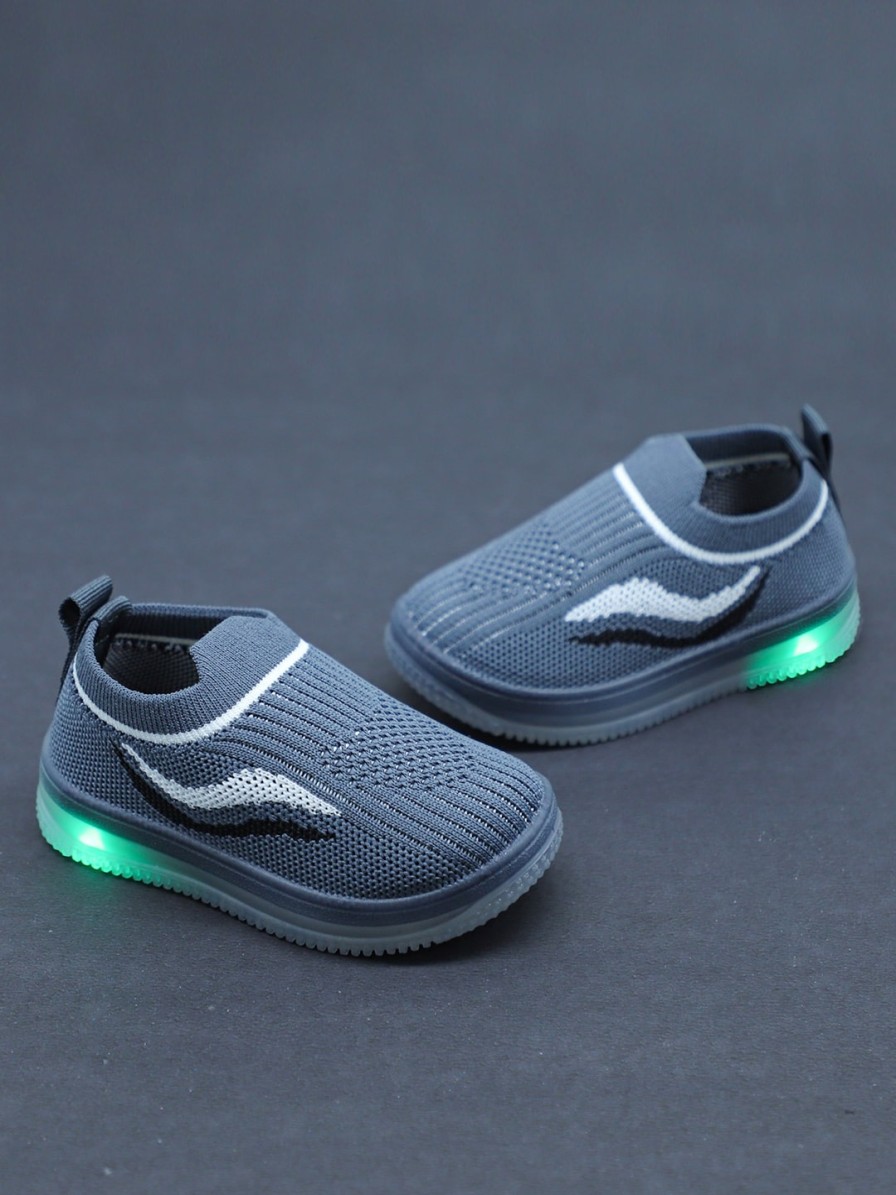 Kids BAESD Casual Shoes | Buy Baesd Kids Textured Led Slip On Sneakers - Footwear For Unisex Kids