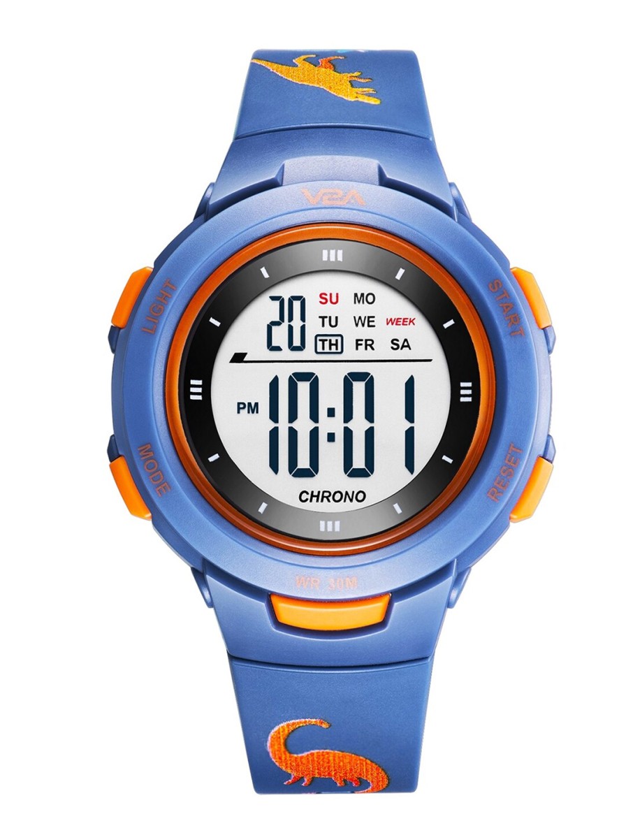 Kids V2A Watches | Buy V2A Kids Dial & Straps Digital Multi Function Watch Dk8217P Dino Blue - Accessories For Unisex Kids