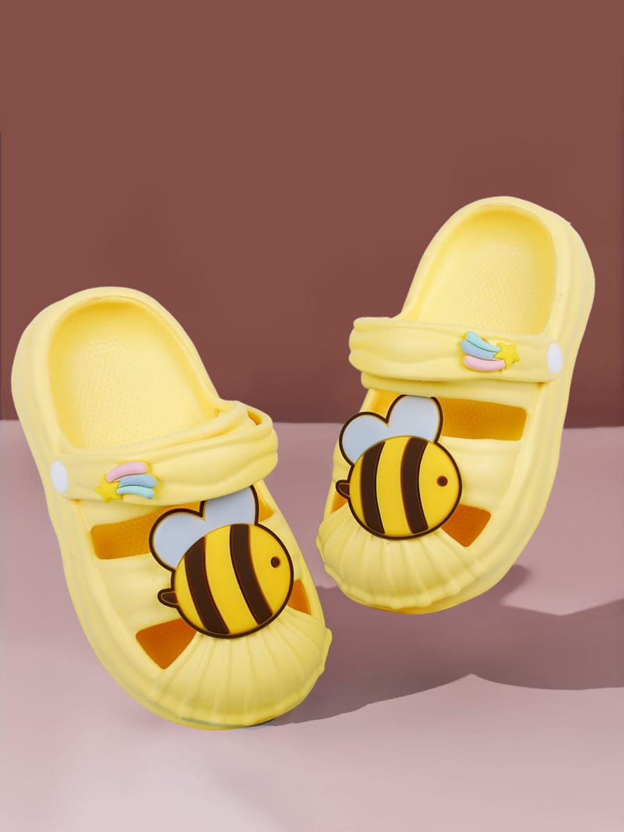 Kids Baby Moo Flipflops | Buy Baby Moo Kids Buzzing Bee Applique Waterproof Anti Skid Clogs - Footwear For Unisex Kids