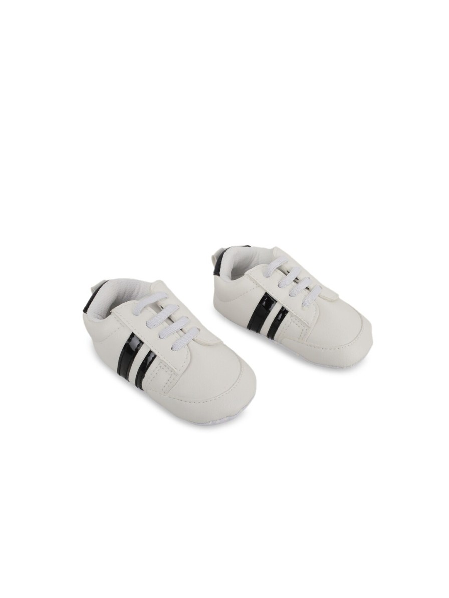 Kids Baby Moo Socks | Buy Baby Moo Kids Black & White Stripes Booties - Footwear For Unisex Kids