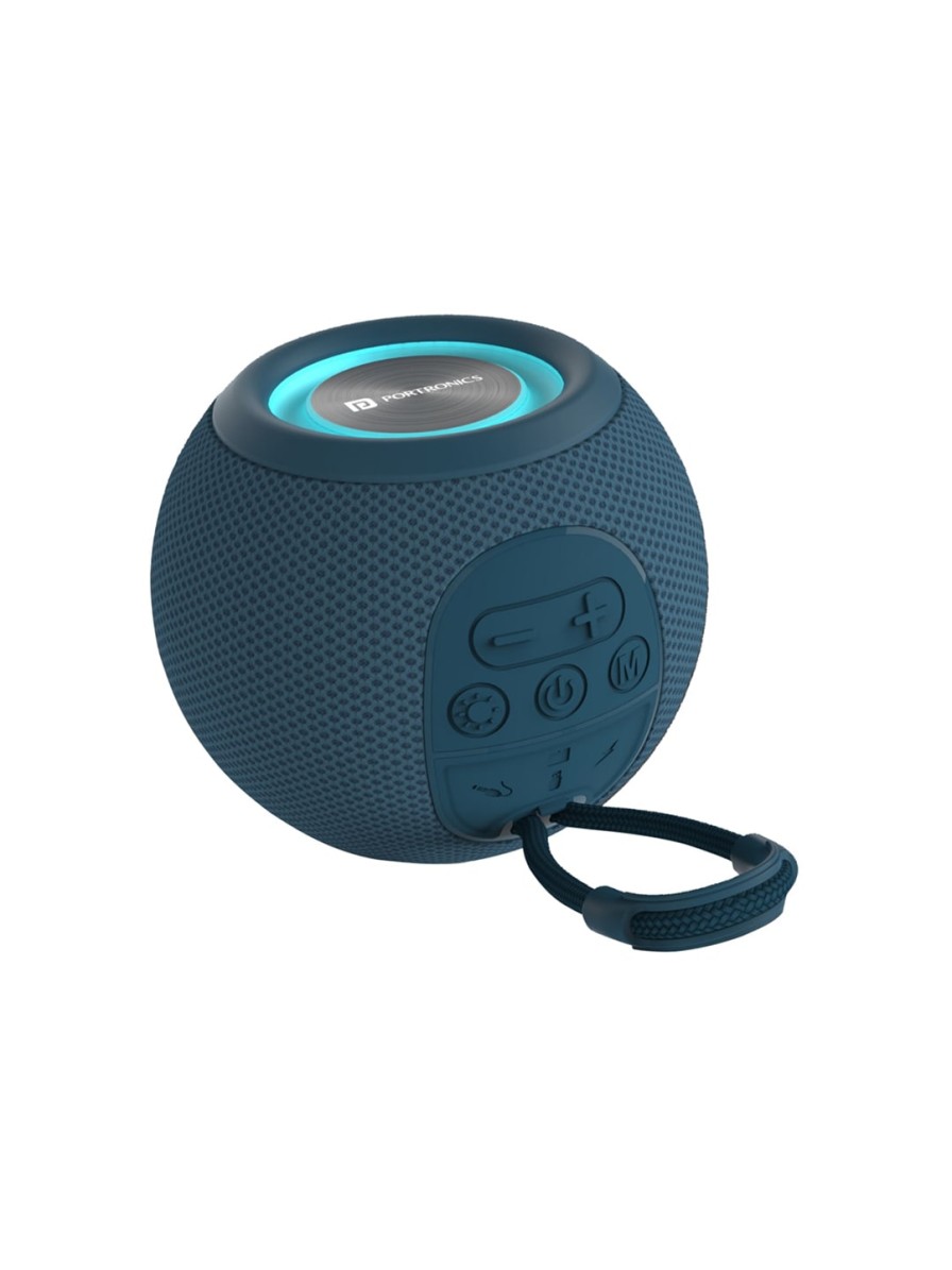 Men Portronics Speakers | Buy Portronics Blue Solid 5W Bluetooth 5.3 Wireless Speaker With Led Lights - Accessories For Unisex