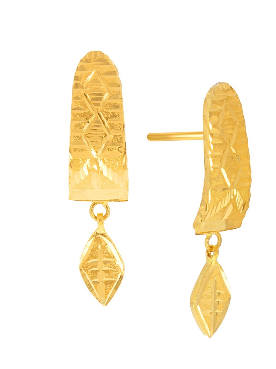 Women SENCO Fine Jewellery | Buy Senco 22Kt Gold Drop Earrings 1.4Gm - Accessories For Women