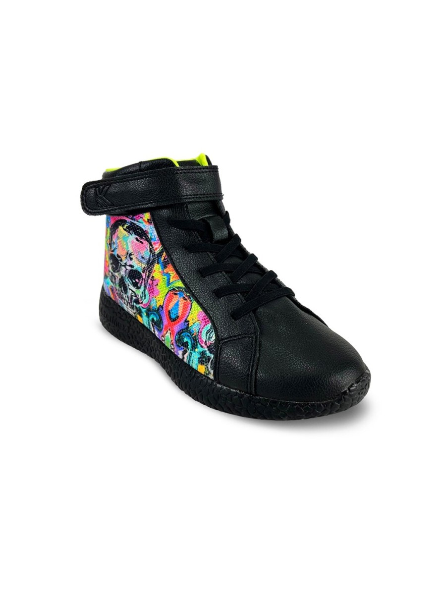 Kids KazarMax Casual Shoes | Buy Kazarmax Kids Printed Lace Up Mid Top Sneakers - Footwear For Unisex Kids