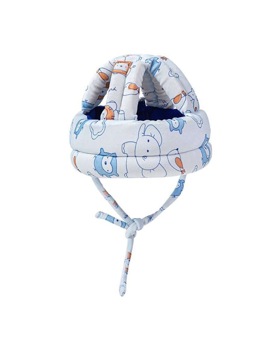 Men Baby Moo Helmets | Buy Baby Moo Kids Blue & White Graphic Printed Cushioned Safety Helmet - Accessories For Unisex Kids