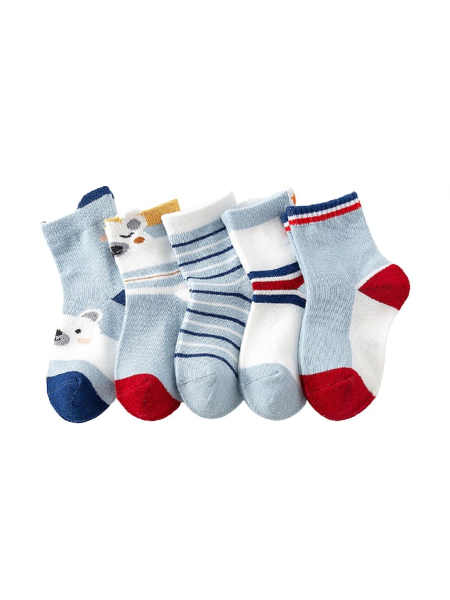 Kids SYGA Socks | Buy Syga Infant Pack Of 5 Multi Coloured Organic Cotton Baby Socks - Accessories For Unisex Kids