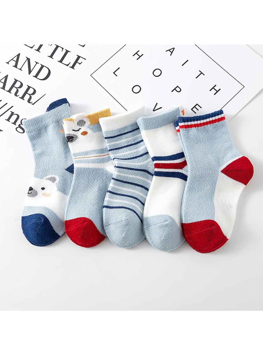 Kids SYGA Socks | Buy Syga Infant Pack Of 5 Multi Coloured Organic Cotton Baby Socks - Accessories For Unisex Kids