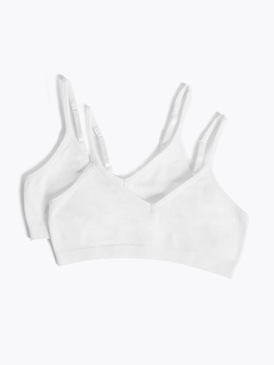 Kids Marks & Spencer Innerwear & Thermals | Buy Marks & Spencer Pack Of 2 Self Design Non Wired Non Padded Beginners Bra T713348White - Apparel For Girls