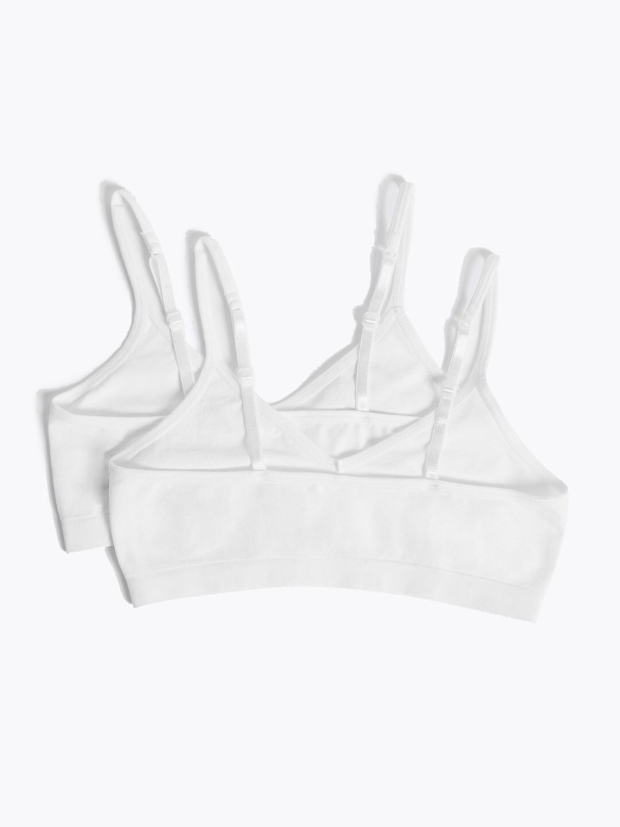 Kids Marks & Spencer Innerwear & Thermals | Buy Marks & Spencer Pack Of 2 Self Design Non Wired Non Padded Beginners Bra T713348White - Apparel For Girls