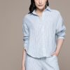 Women Roadster Co-Ords | Buy The Roadster Lifestyle Co. Striped Pure Cotton Crinkled Relaxed Fit Co Ords - Apparel For Women