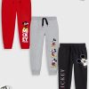 Kids YK Disney Track Pants & Pyjamas | Buy Yk Disney Boys Red & Grey Pack Of 3 Printed Joggers - Apparel For Boys