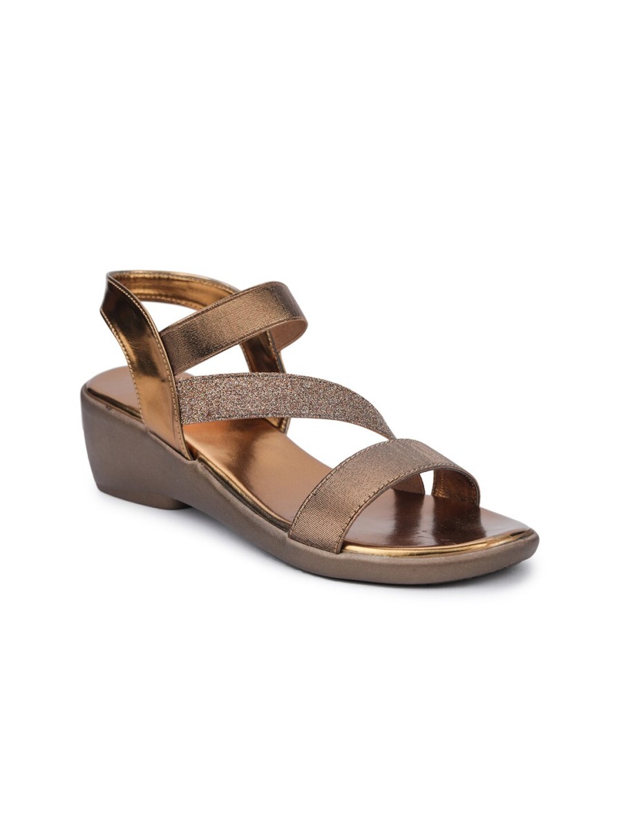 Women Shezone Heels | Buy Shezone Copper Toned Comfort Heels - Footwear For Women