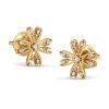 Women KUBERBOX Fine Jewellery | Buy Kuberbox 18Kt Diamond Studded Gold Stud Earrings 1.32Gm - Accessories For Women