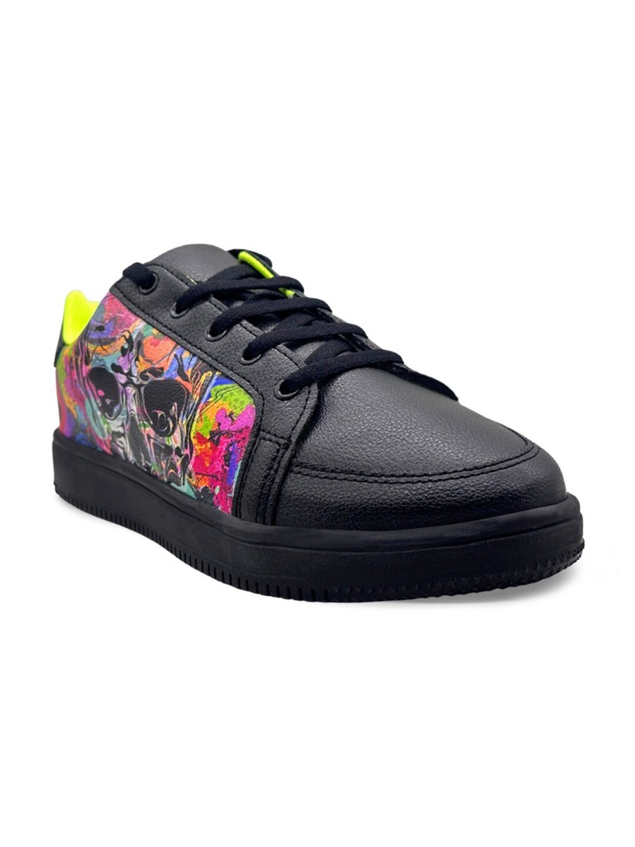 Kids KazarMax Casual Shoes | Buy Kazarmax Boys Xxiv Doom Graffiti Printed Memory Foam Basics Sneakers - Footwear For Boys