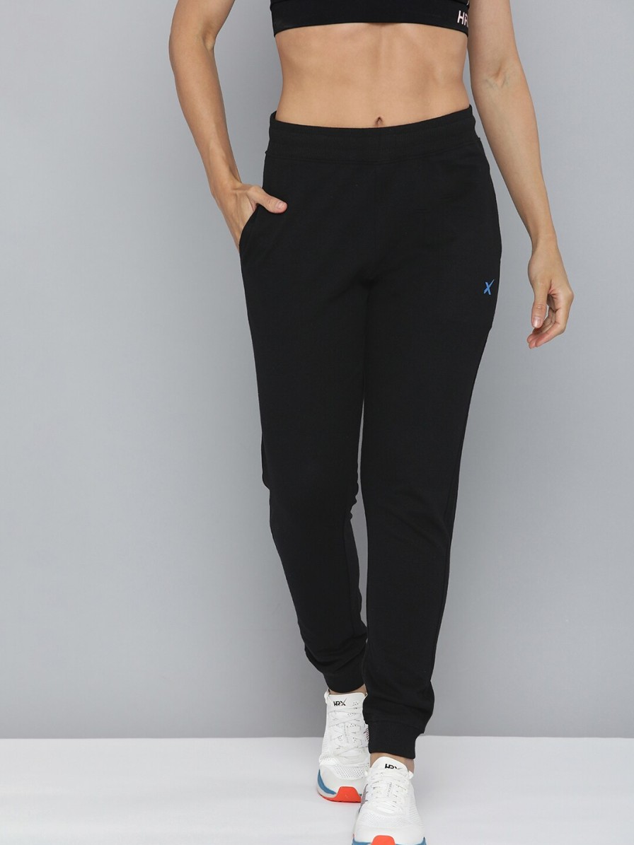 Women HRX by Hrithik Roshan Clothing | Buy Hrx By Hrithik Roshan Women Black Solid Joggers - Apparel For Women