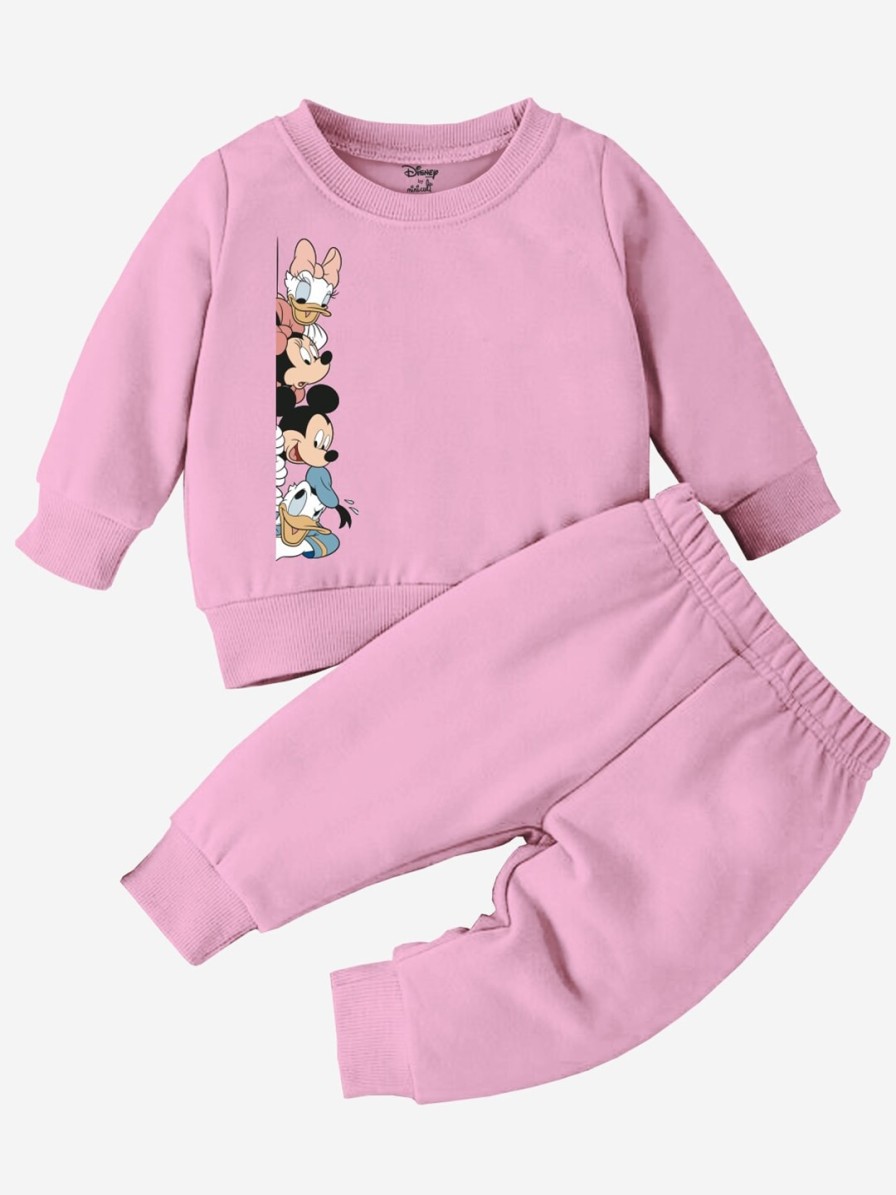 Kids Minicult Clothing Sets | Buy Minicult Kids Mickey & Friends Printed Sweatshirt And Joggers - Apparel For Unisex Kids