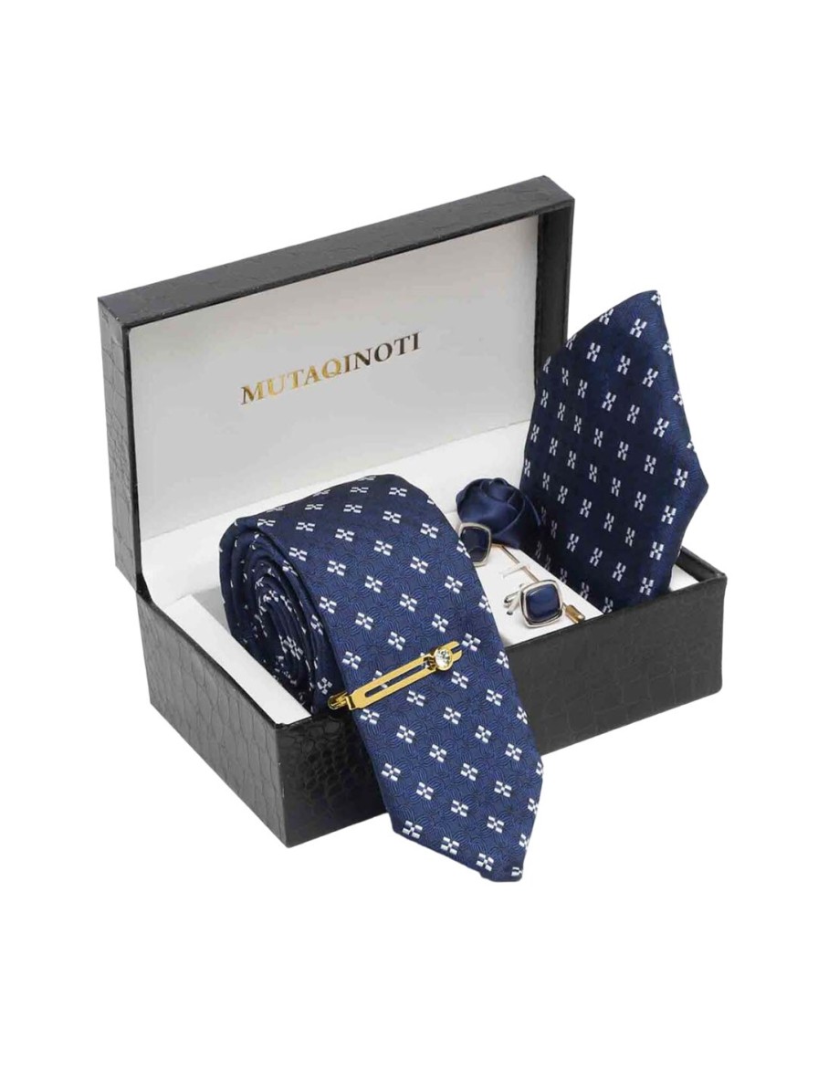 Men MUTAQINOTI Accessory Gift Sets | Buy Mutaqinoti Men Silk Blend Necktie Accessory Gift Set - Accessories For Men