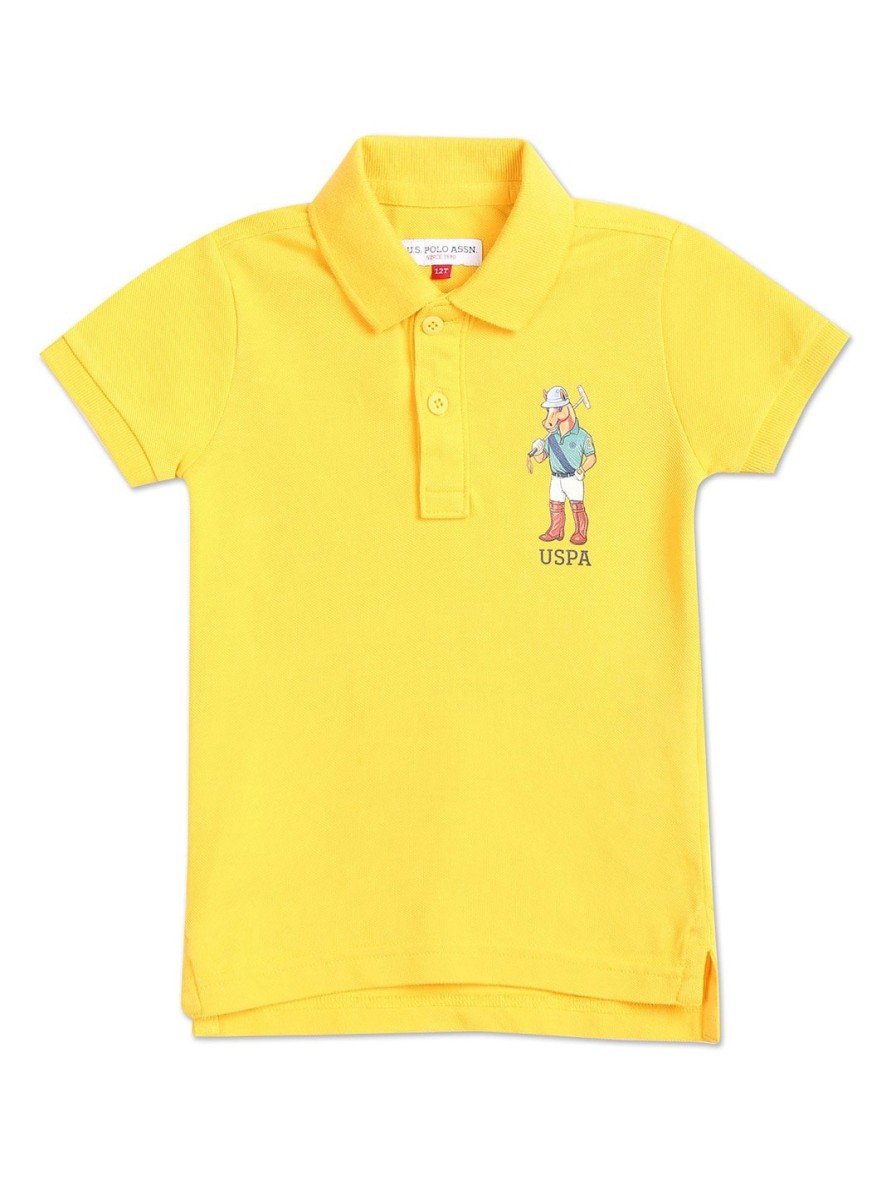 Kids U.S. Polo Assn. Kids U.S. Polo Assn. Kids | Buy U.S. Polo Assn. Kids Boys Polo Collar Pure Cotton T Shirt - Apparel For Boys