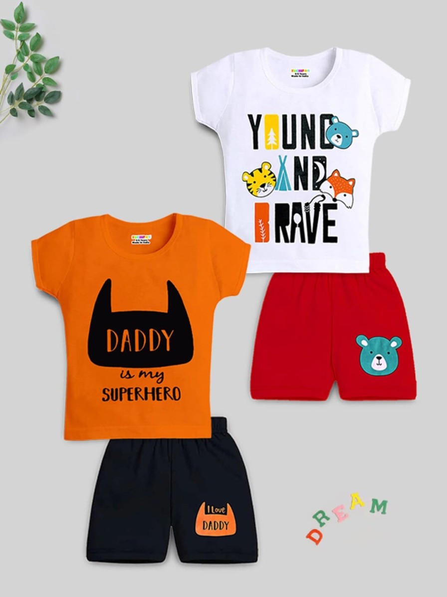 Kids KUCHIPOO Value Packs | Buy Kuchipoo Kids Pack Of 2 Printed T Shirt With Shorts - Apparel For Unisex Kids