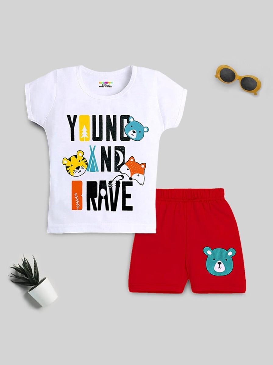 Kids KUCHIPOO Value Packs | Buy Kuchipoo Kids Pack Of 2 Printed T Shirt With Shorts - Apparel For Unisex Kids