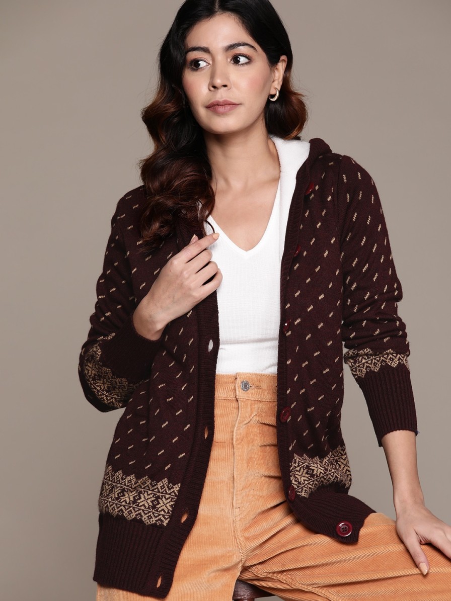 Women Roadster Sweaters & Sweatshirts | Buy Roadster Women Printed Cardigan - Apparel For Women