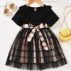 Kids BAESD Dresses | Buy Baesd Girls Checked Ruffled Fit And Flare Dress - Apparel For Girls