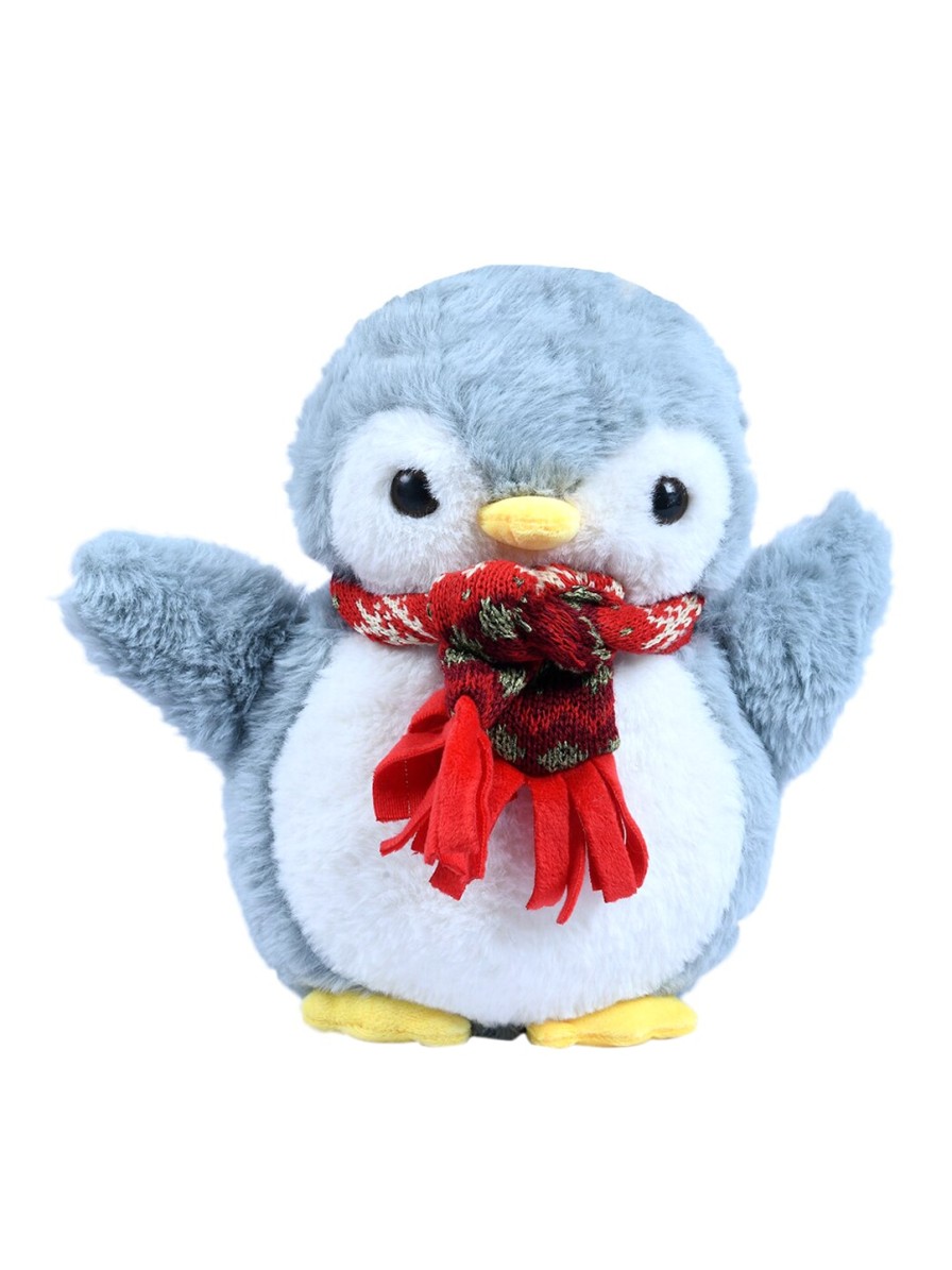 Kids DukieKooky Soft Toys | Buy Dukiekooky Kids Grey & White Scarfy Penguin Soft Toy - Toys And Games For Unisex Kids