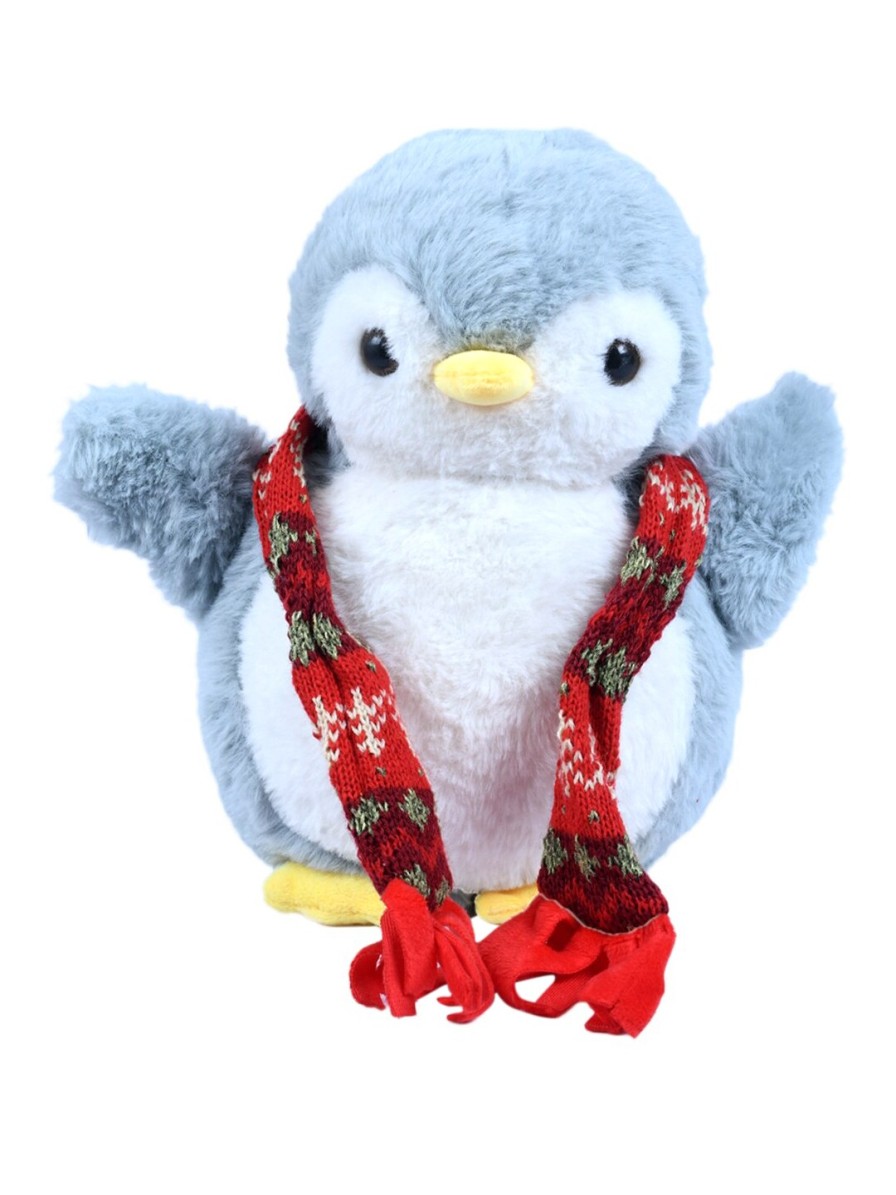 Kids DukieKooky Soft Toys | Buy Dukiekooky Kids Grey & White Scarfy Penguin Soft Toy - Toys And Games For Unisex Kids