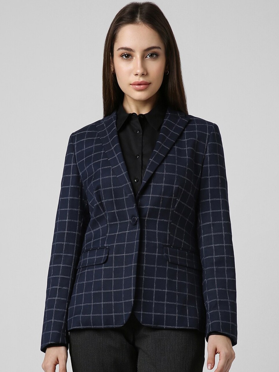 Women Van Heusen Woman Blazers & Waistcoats | Buy Van Heusen Woman Checked Formal Blazer - Apparel For Women