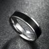 Men Yellow Chimes Rings & Wristwear | Buy Yellow Chimes Men Black Band Style Titanium Steel Ring - Accessories For Men