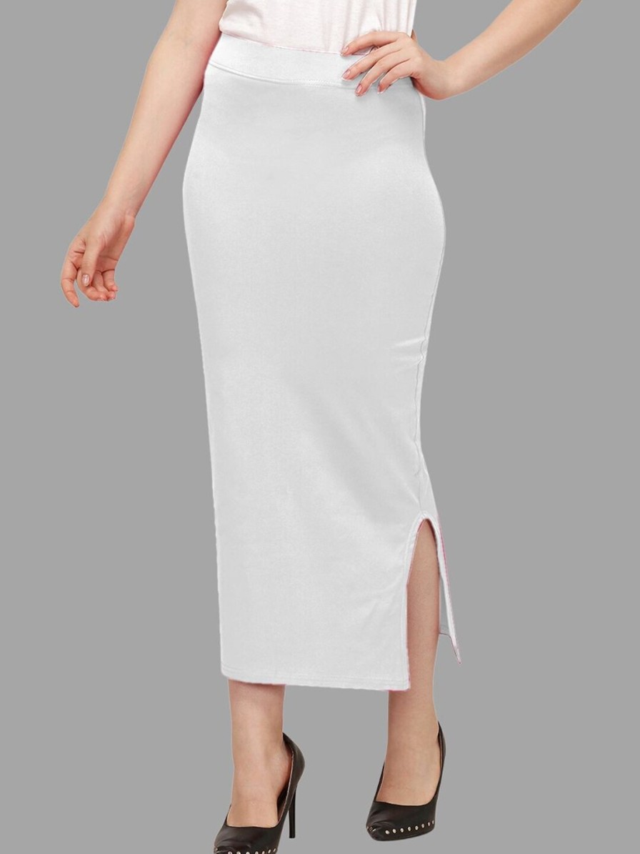 Women HERE&NOW Shapewear | Buy Here&Now Women White Cotton Saree Shapewear - Apparel For Women