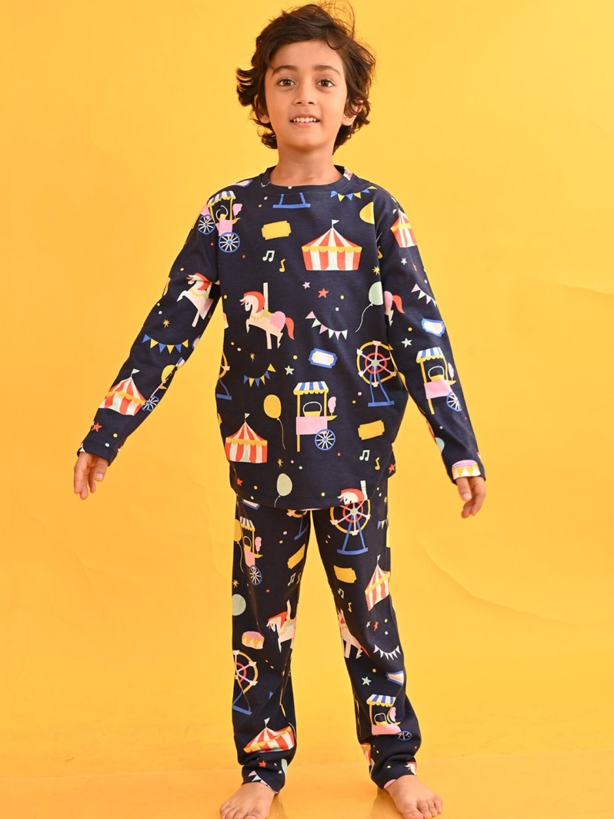 Kids Anthrilo Nightwear & Loungewear | Buy Anthrilo Boys Graphic Printed Night Suit - Apparel For Boys