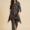 Women Azira Co-Ords | Buy Azira Floral Printed Notched Neck Kurta With Palazzos Co Ods - Apparel For Women