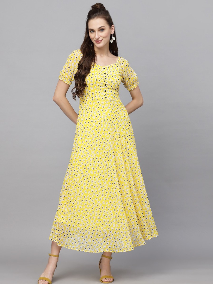 Women aayu Dresses | Buy Aayu Floral Georgette Maxi Dress - Apparel For Women