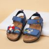 Kids Pantaloons Junior Sandals | Buy Pantaloons Junior Boys Train Embroidered Fabric Comfort Sandals With Velcro Closure - Footwear For Boys