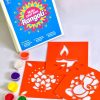 Kids ilearnngrow Learning & Development | Buy Ilearnngrow Set Of 3 Diya Stencil Diwali Diy Rangoli Kit - Toys And Games For Unisex