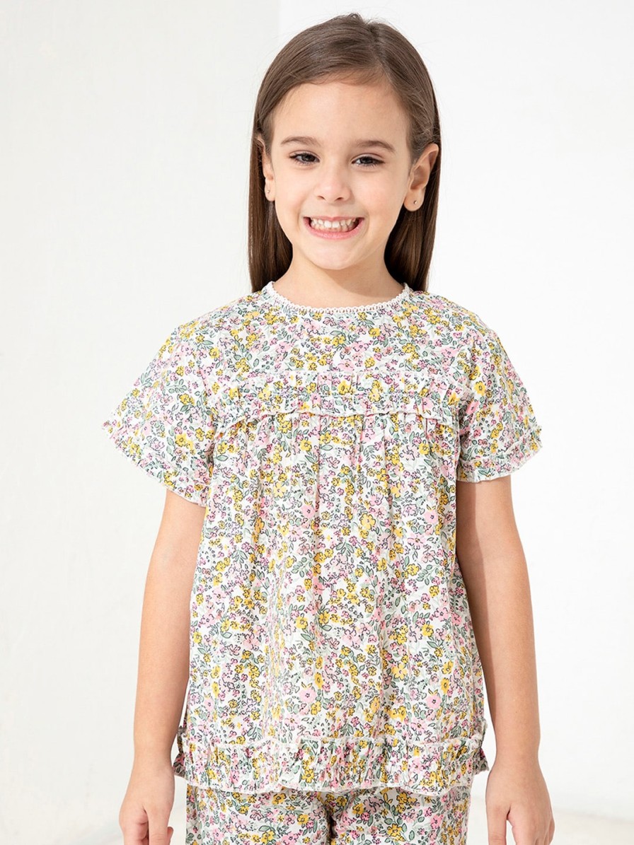 Kids Cherry Crumble Nightwear & Loungewear | Buy Cherry Crumble Girls Multicoloured Printed Night Suit - Apparel For Girls