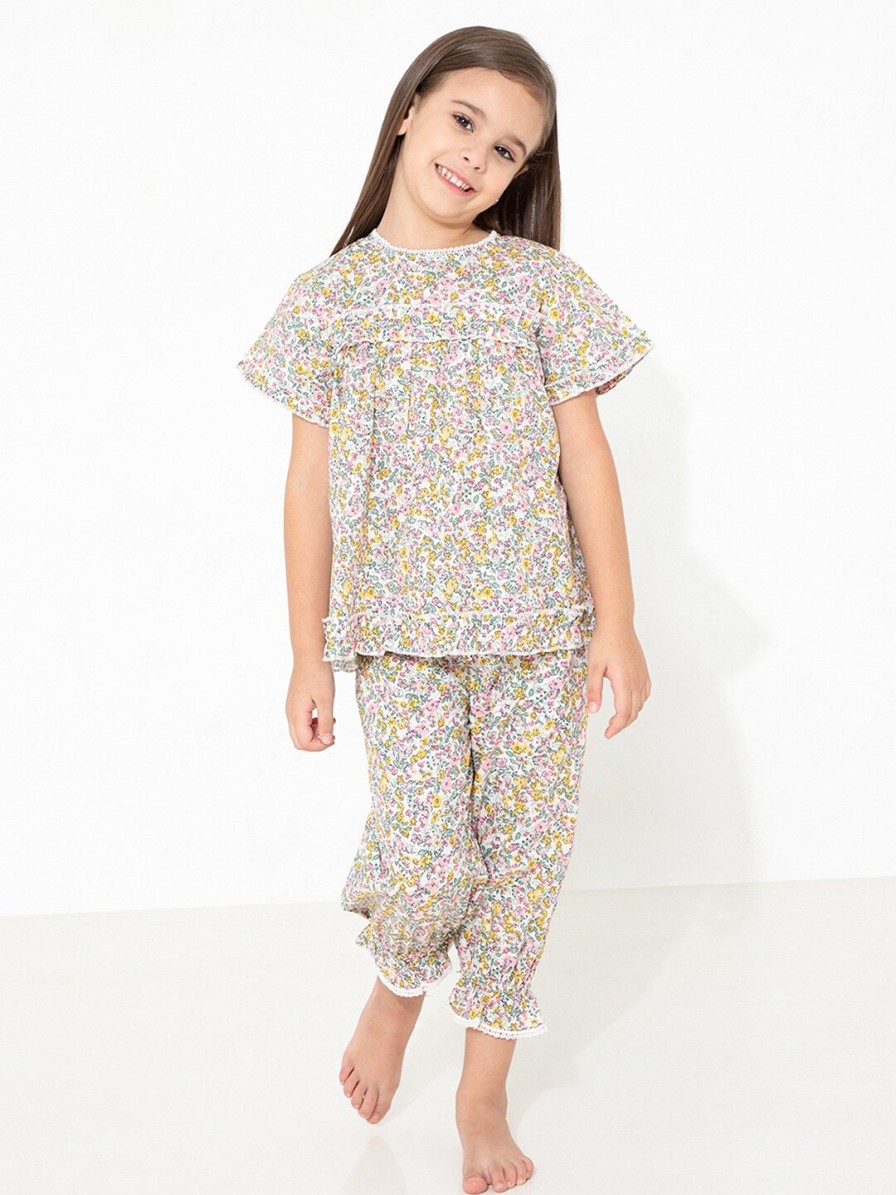 Kids Cherry Crumble Nightwear & Loungewear | Buy Cherry Crumble Girls Multicoloured Printed Night Suit - Apparel For Girls